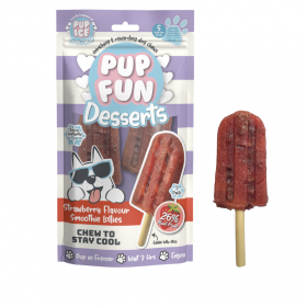 Ягодова ледена близалка за кучета Pup Ice Smoothie Lollies Strawberry 2 x 60 г с ягода, калции и пребиотици